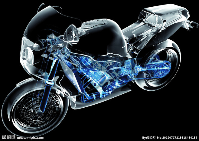 摩托车透视图