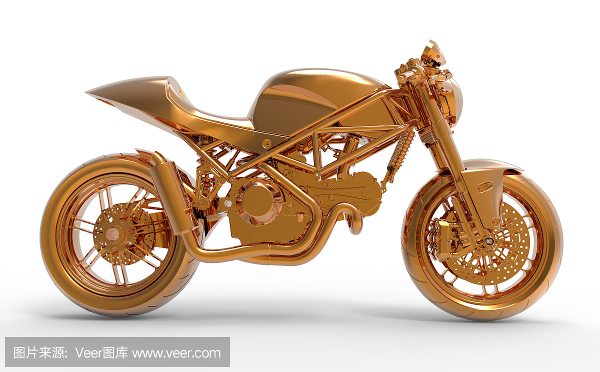 金色的摩托车